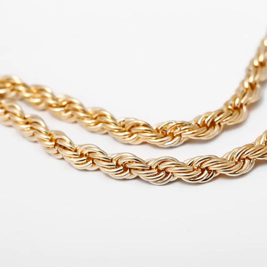 Simple Layered Twisted Chain Necklace